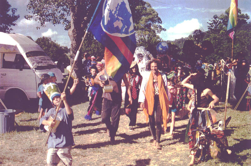 Aquarious Anniversary procession at Channon market, 1998