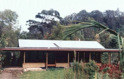Sundara Hall blending in the garden